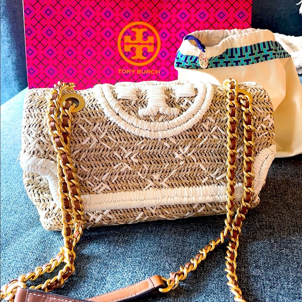 Tory Burch 🌼Fleming straw small convertible🌼